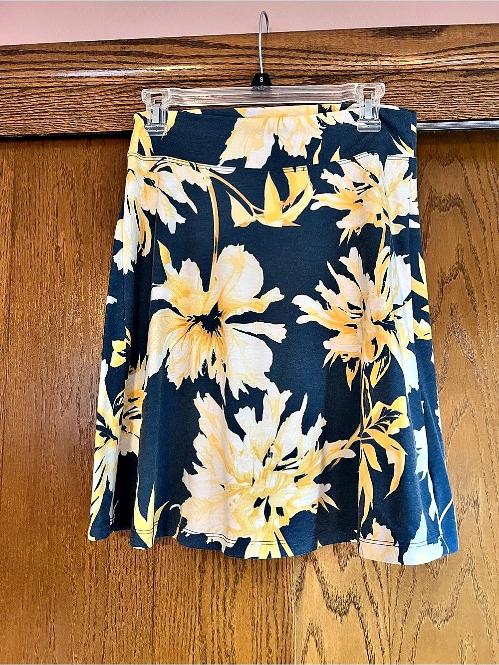 FIG Floral Mini Skirt in Blue & Yellow Small